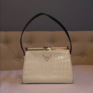Guess Alligator Skin Black & White Purse